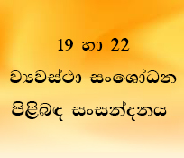 19 හා 22 ව්‍යවස්ථා සංශෝධන පිළිබඳ සංසන්දනය 
